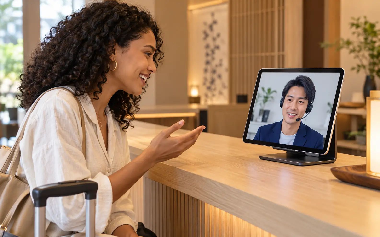 多言語オペレーターが直接対話