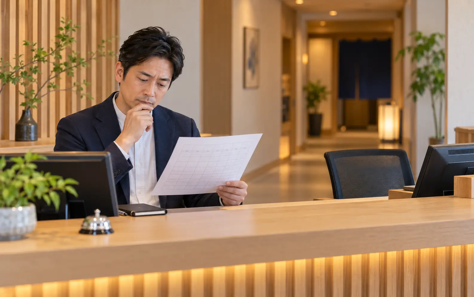 受付スタッフの確保が難しく、駐在させることができない