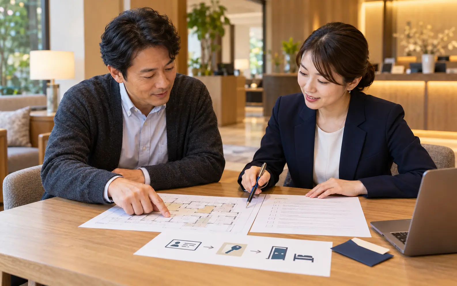 施設の受付手順に合わせた運用設計