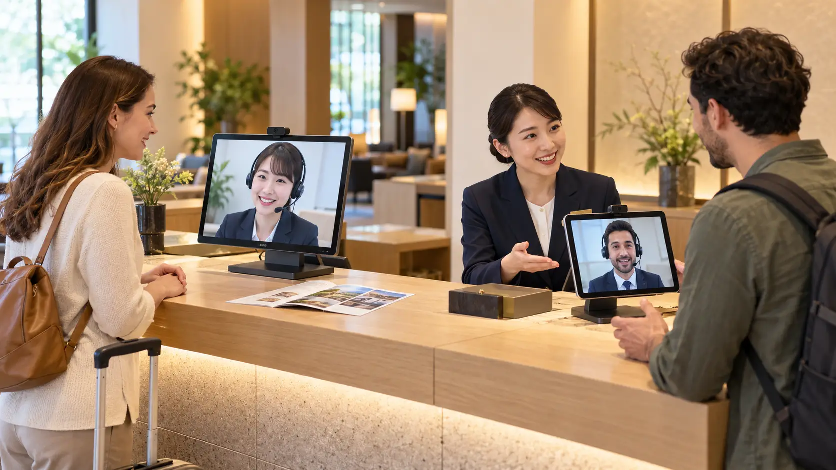 チェックインと受付の多言語対応